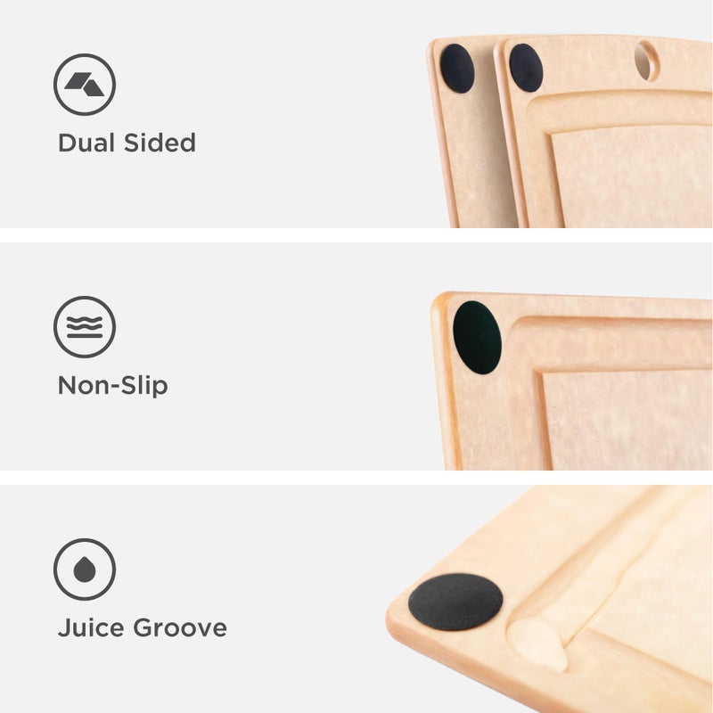 Epicurean All-In-One Cutting Board with Non-Slip Feet and Juice Groove, 10" Ã— 7", Natural/Black - Image 5
